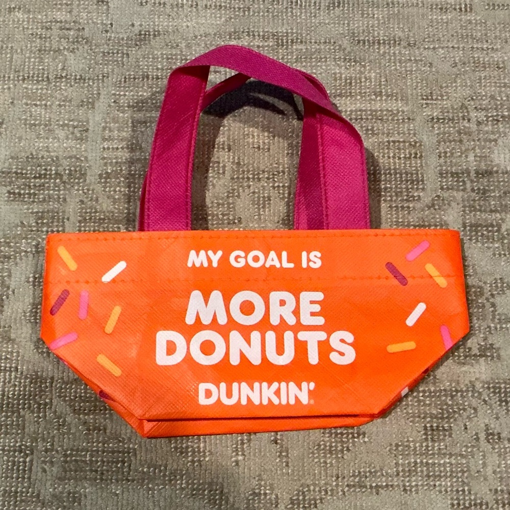 Dunkin’ Donuts Limited Edition Mini Tote Bag - “My Goal Is More Donuts”